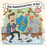 Protección legal y gestión de documentos en oficina de contratista, con multas y cumplimiento normativo.